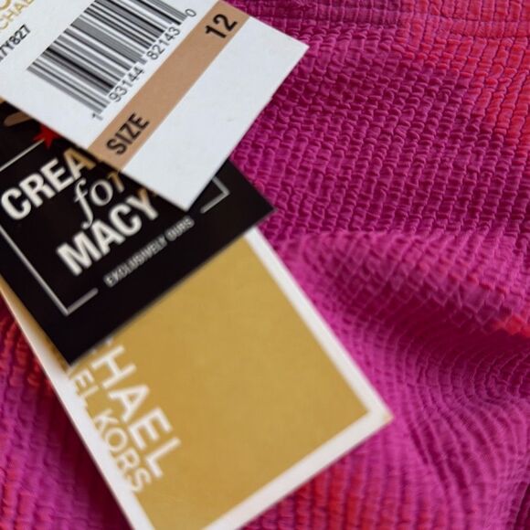 NWT MICHAEL MICHAEL KORS ONE SHOULDER SIDE CUT OUT ONE PIECE WOMEN SWIMSUIT Si - Picture 6 of 6